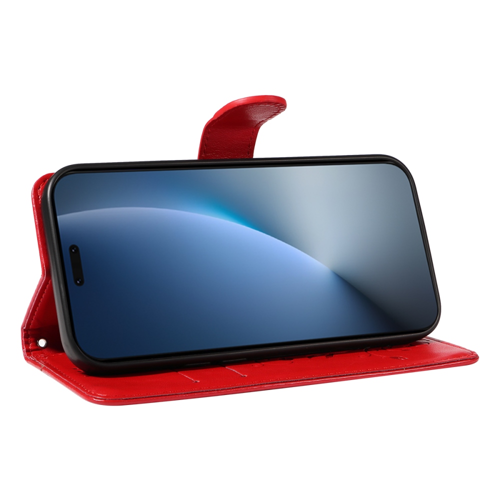 Flowers knižkové puzdro na Honor Magic 8 Pro 5G - červené