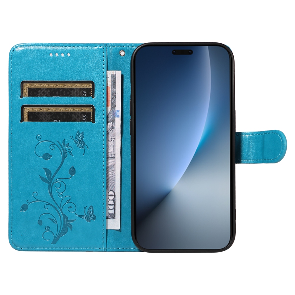 Flowers knižkové puzdro na Honor Magic 8 Pro 5G - modré