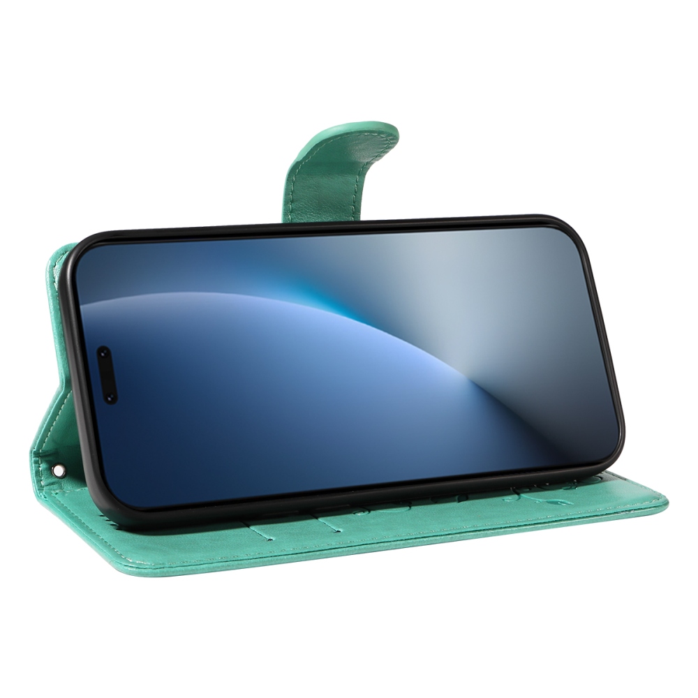 Flowers knižkové puzdro na Honor Magic 8 Pro 5G - modrozelené