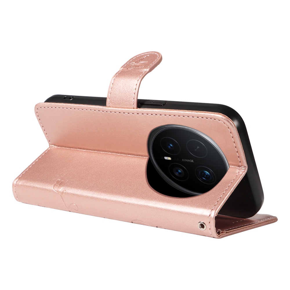 Flowers knižkové puzdro na Honor Magic 8 Pro 5G - ružovozlaté