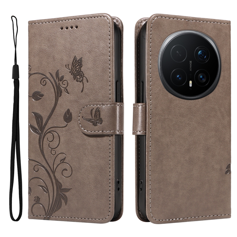 Flowers knižkové puzdro na Honor Magic 8 Pro 5G - šedé