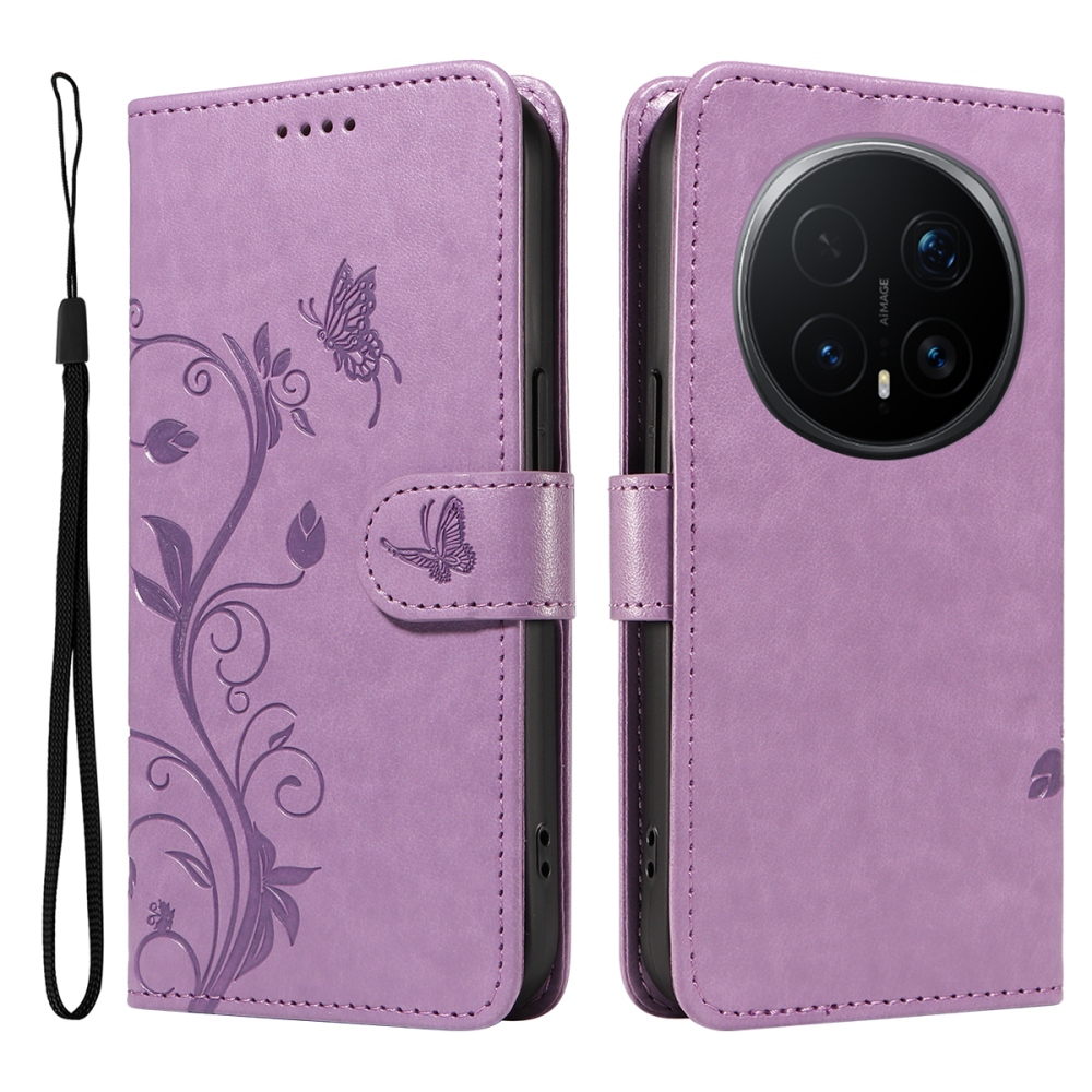 Flowers knižkové puzdro na Honor Magic 8 Pro 5G - svetlofialové