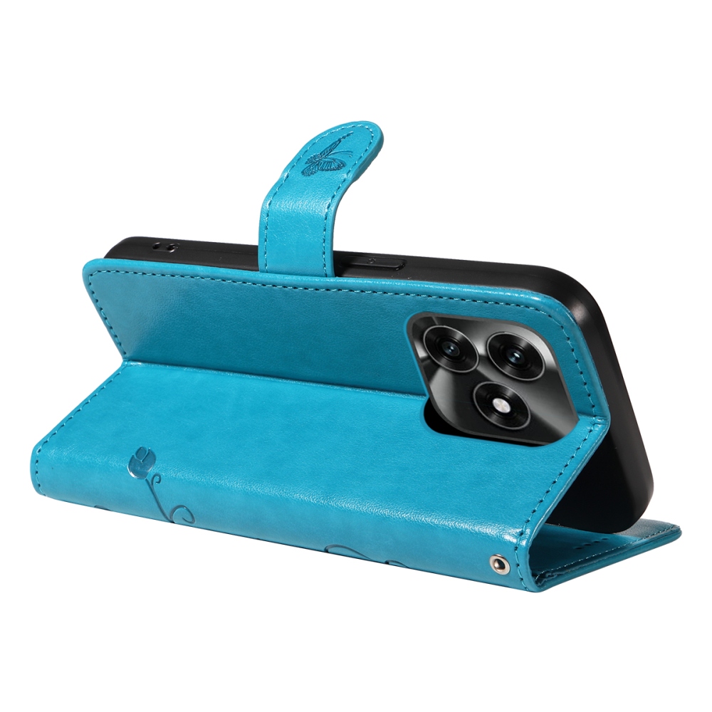 Flowers knižkové puzdro na Honor X5c Plus - modré