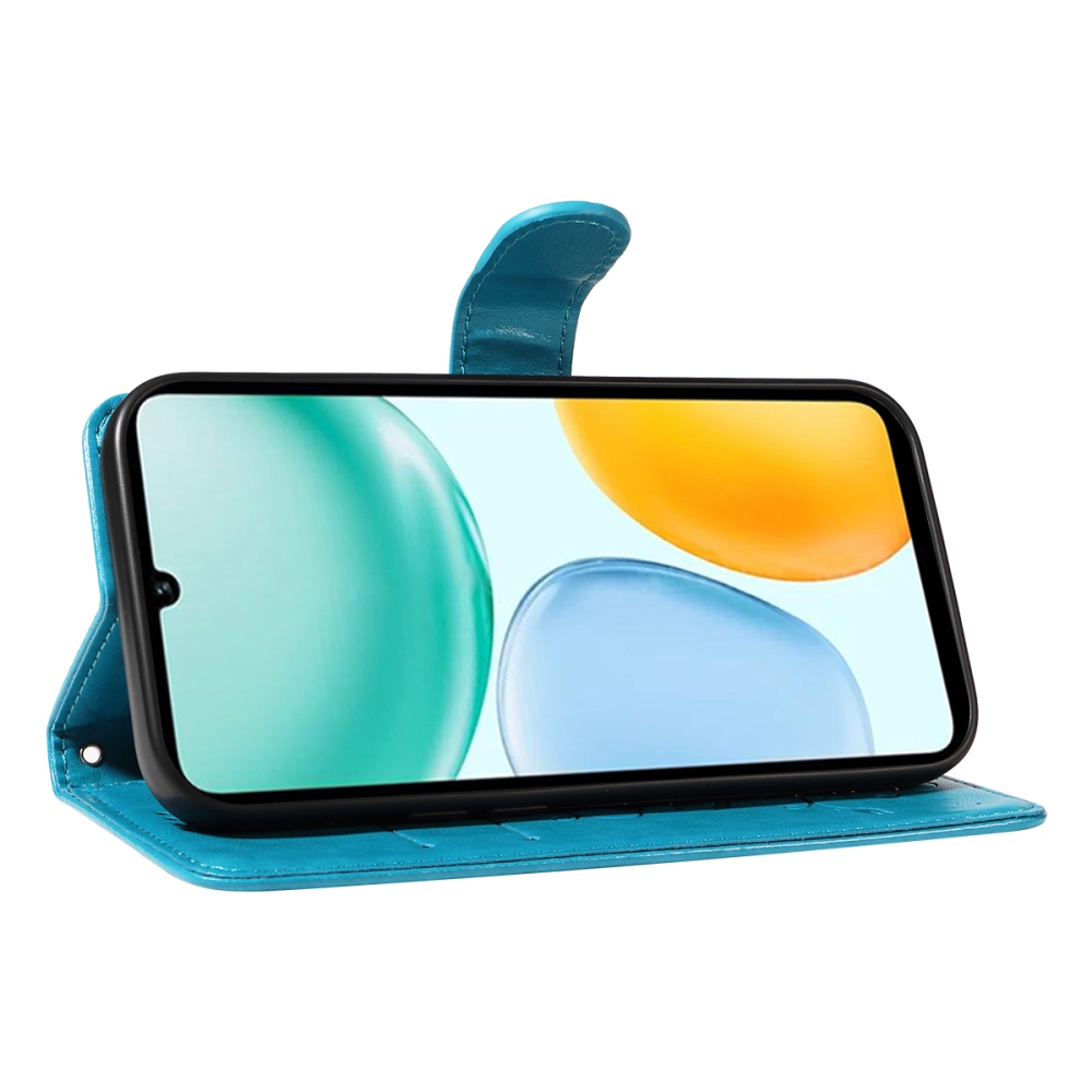 Flowers knižkové puzdro na Honor X5c Plus - modré