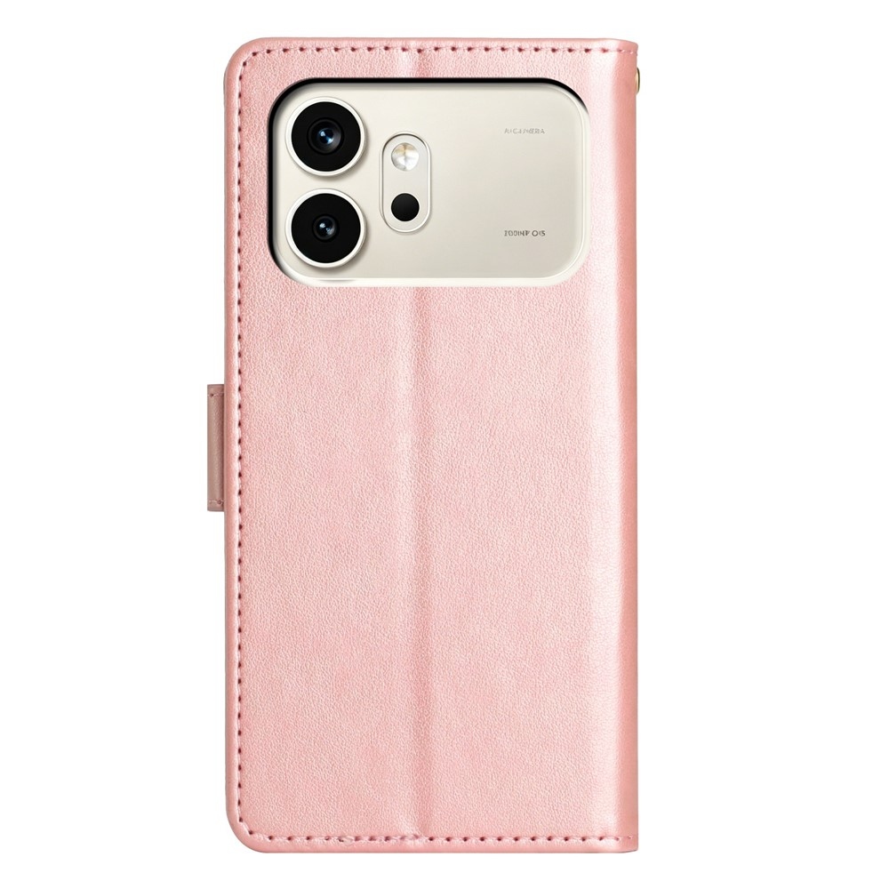 Flowers knižkové púzdro na mobil Honor 600 5G - ružovozlaté
