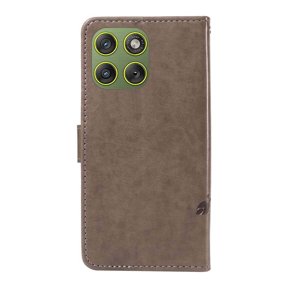 Flowers knižkové púzdro na Motorola Edge 70 5G - šedé