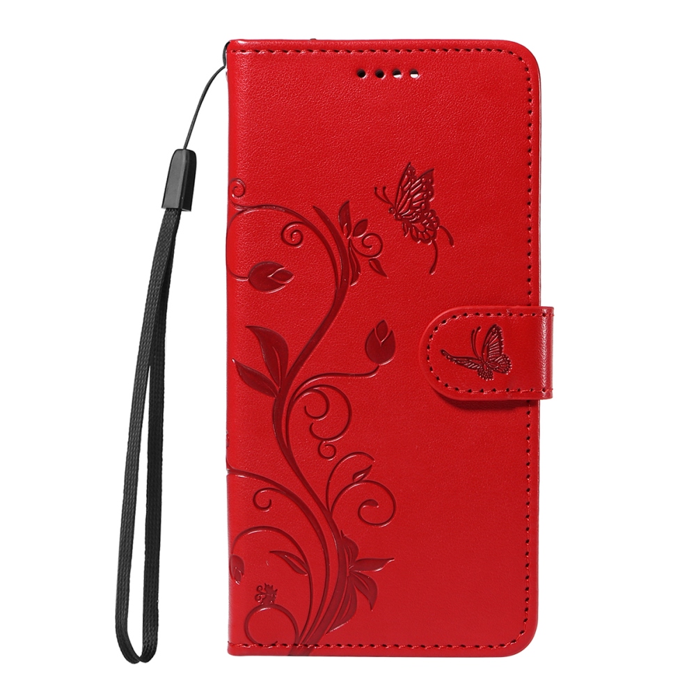 Flowers knižkové púzdro na Motorola Moto G57 Power 5G - červené