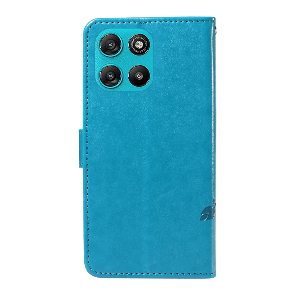 Flowers knižkové púzdro na Motorola Moto G57 Power 5G - modré