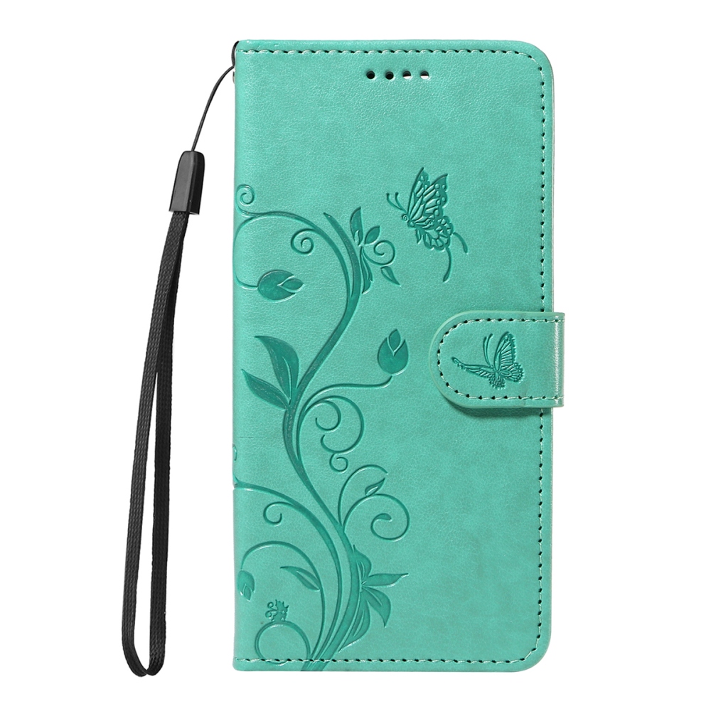 Flowers knižkové púzdro na Motorola Moto G57 Power 5G - modrozelené