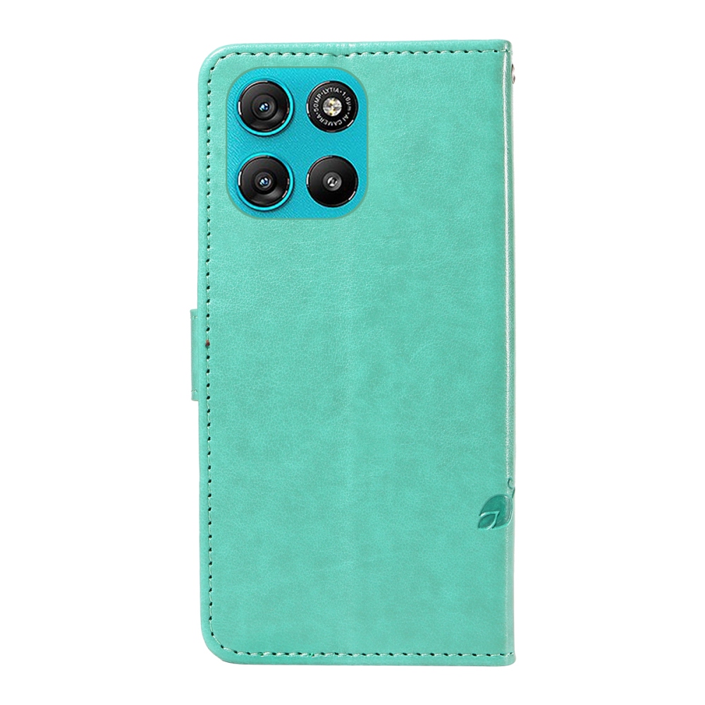 Flowers knižkové púzdro na Motorola Moto G57 Power 5G - modrozelené