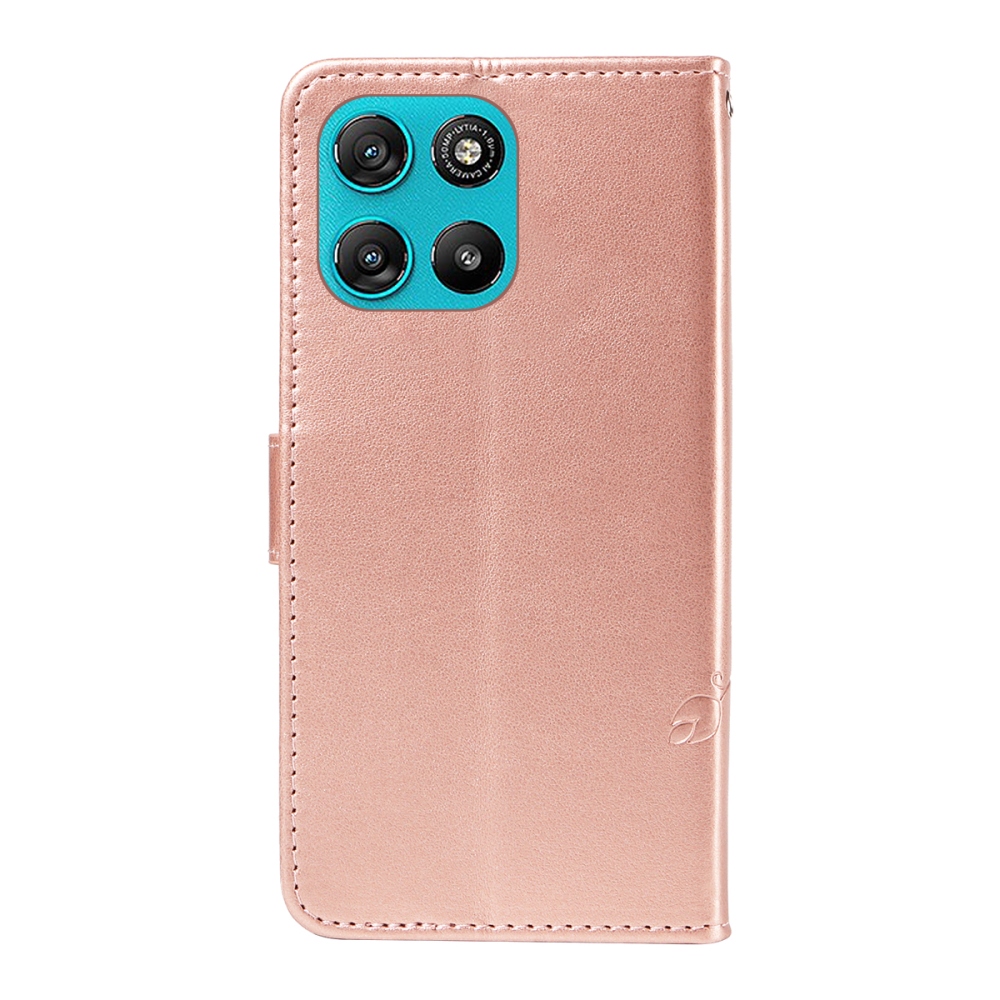Flowers knižkové púzdro na Motorola Moto G57 Power 5G - ružovozlaté