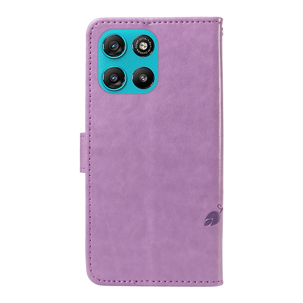 Flowers knižkové púzdro na Motorola Moto G57 Power 5G - svetlofialové