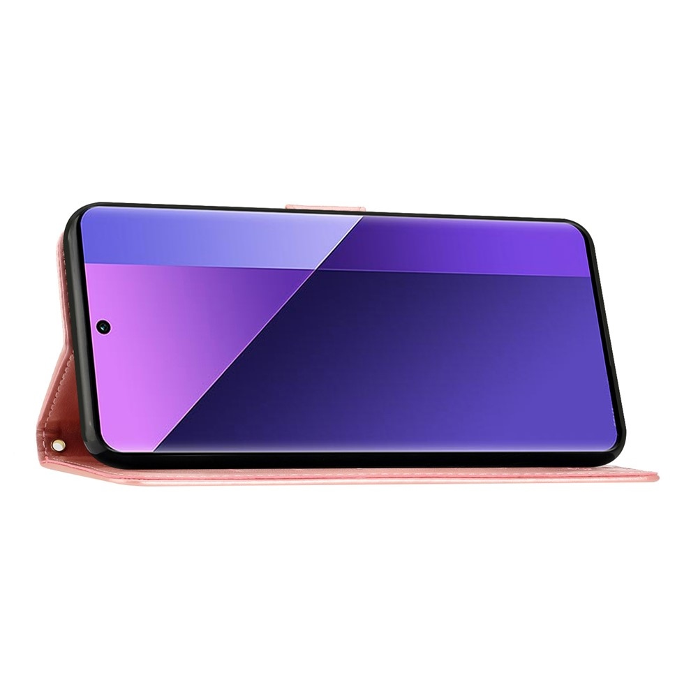 Flowers knižkové púzdro na Motorola Moto G87 5G/G77 5G/G67 5G - ružovozlaté