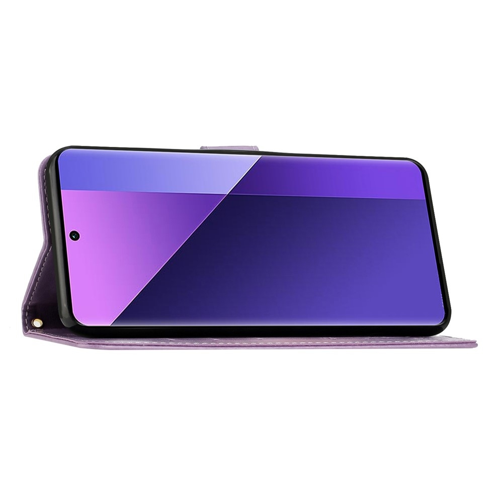Flowers knižkové púzdro na Motorola Moto G87 5G/G77 5G/G67 5G - svetlofialové