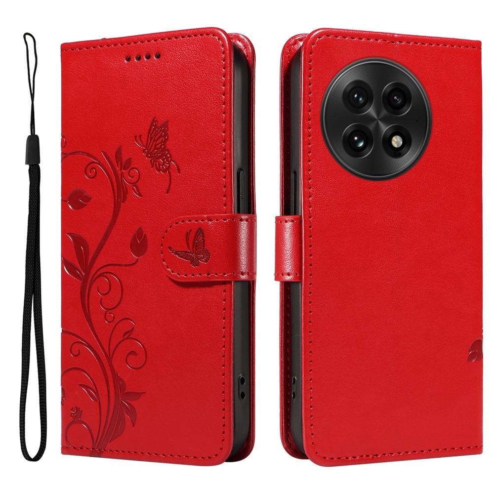 Flowers knižkové puzdro na OnePlus 13 - červené