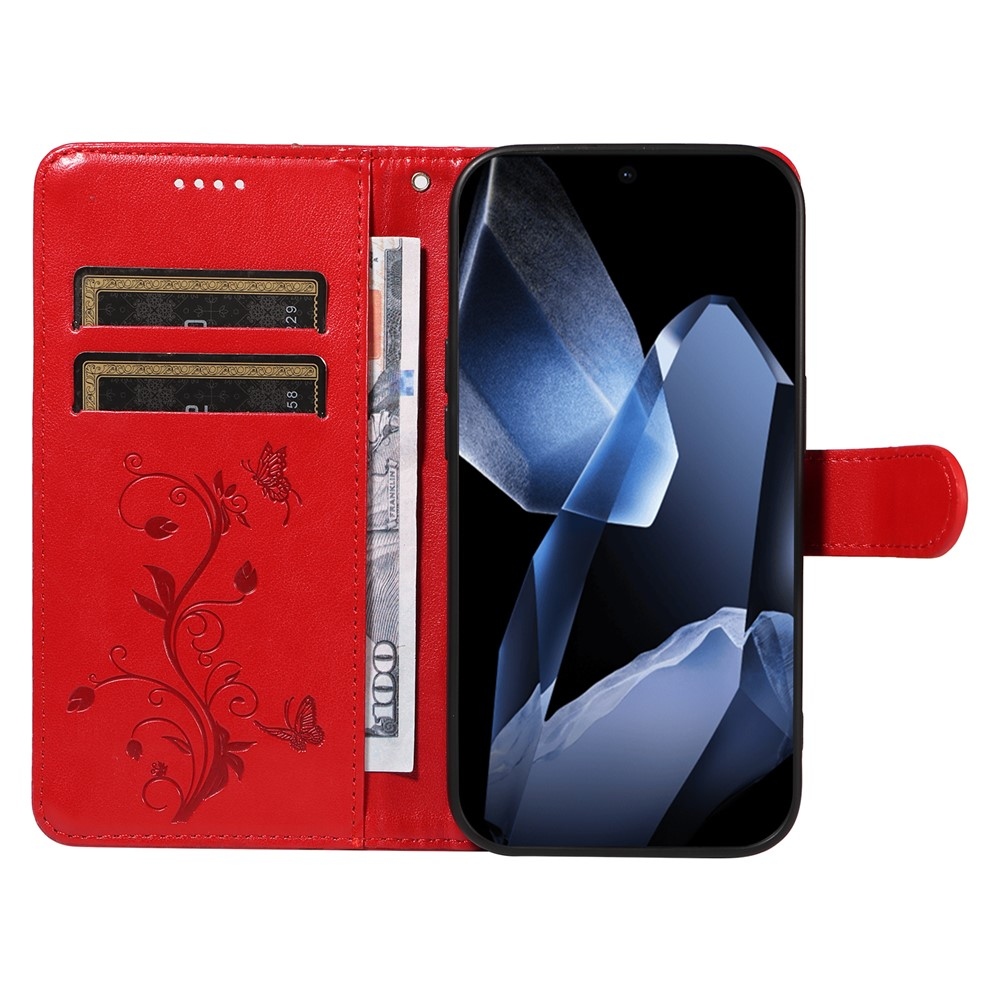 Flowers knižkové puzdro na OnePlus 13 - červené