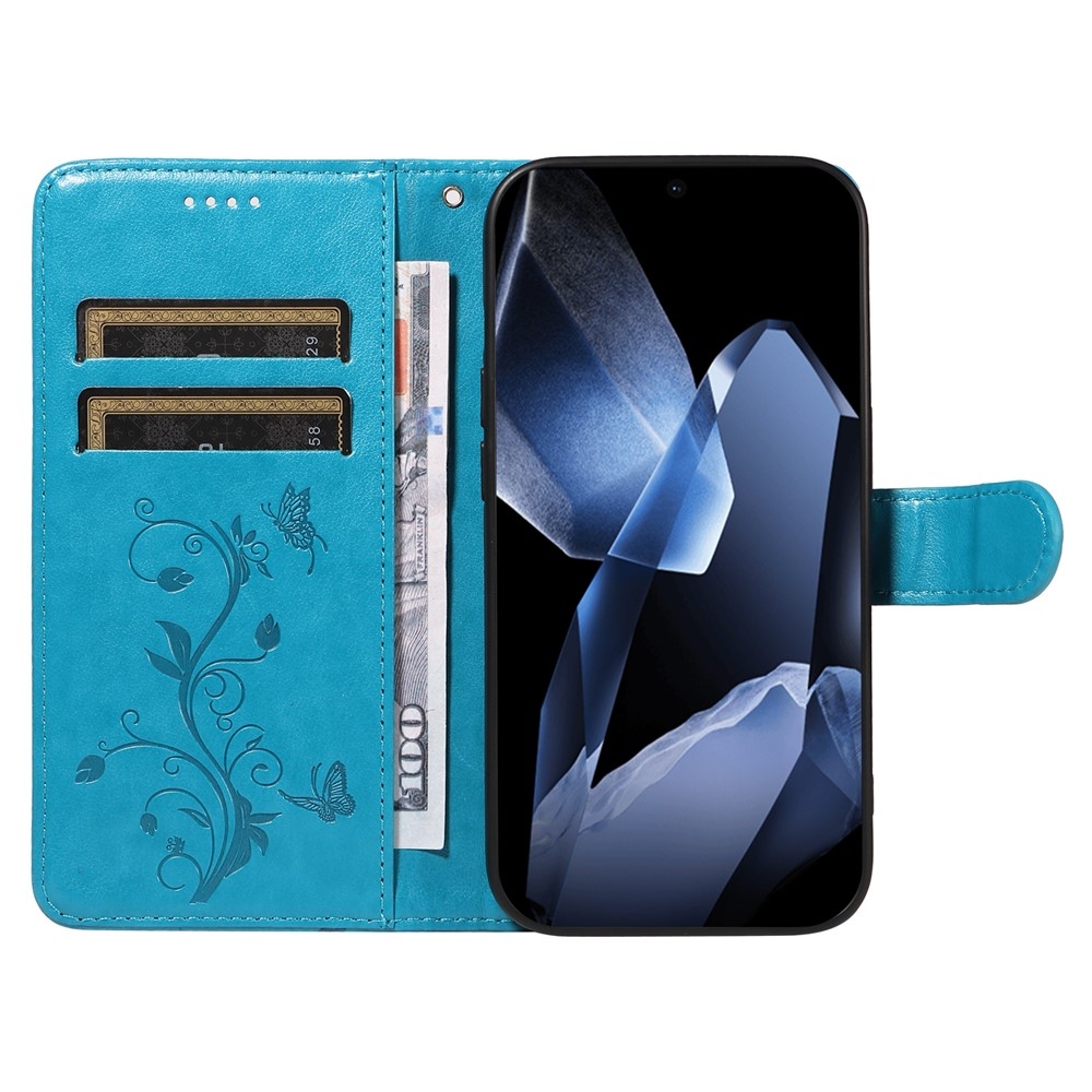 Flowers knižkové puzdro na OnePlus 13 - modré