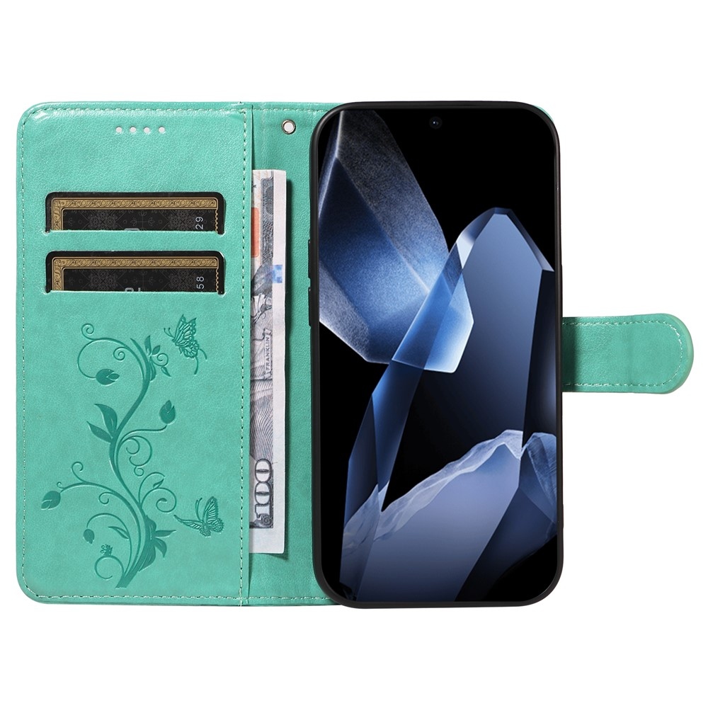 Flowers knižkové puzdro na OnePlus 13 - modrozelené