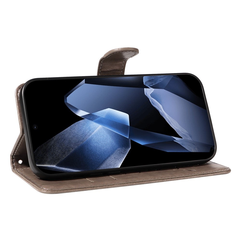 Flowers knižkové puzdro na OnePlus 13 - šedé