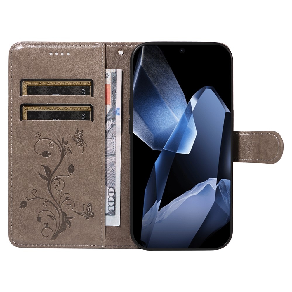 Flowers knižkové puzdro na OnePlus 13 - šedé