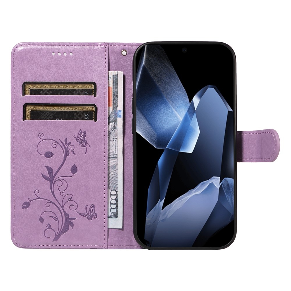Flowers knižkové puzdro na OnePlus 13 - svetlofialové