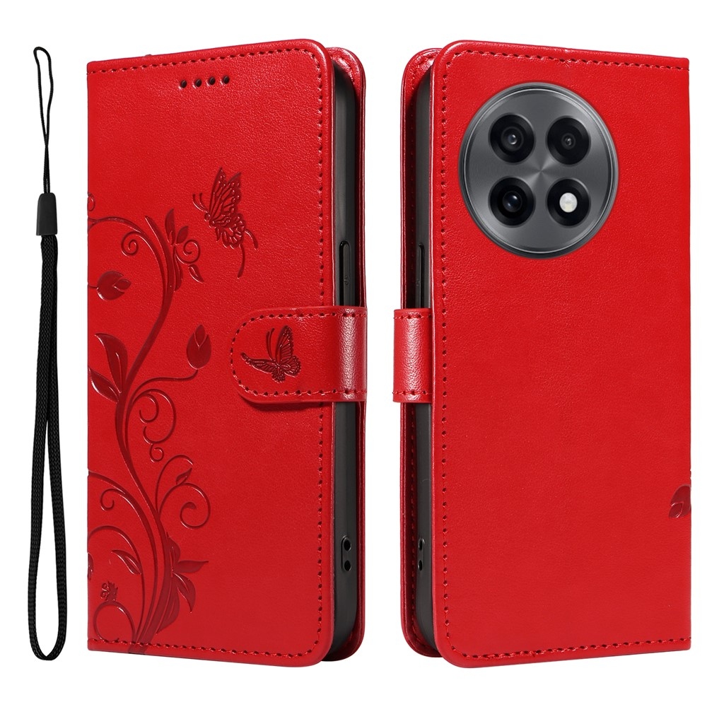 Flowers knižkové puzdro na OnePlus 13R 5G - červené