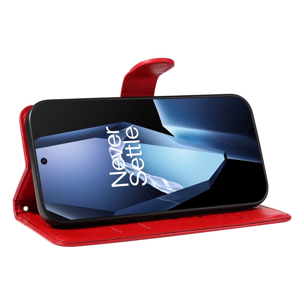 Flowers knižkové puzdro na OnePlus 13R 5G - červené