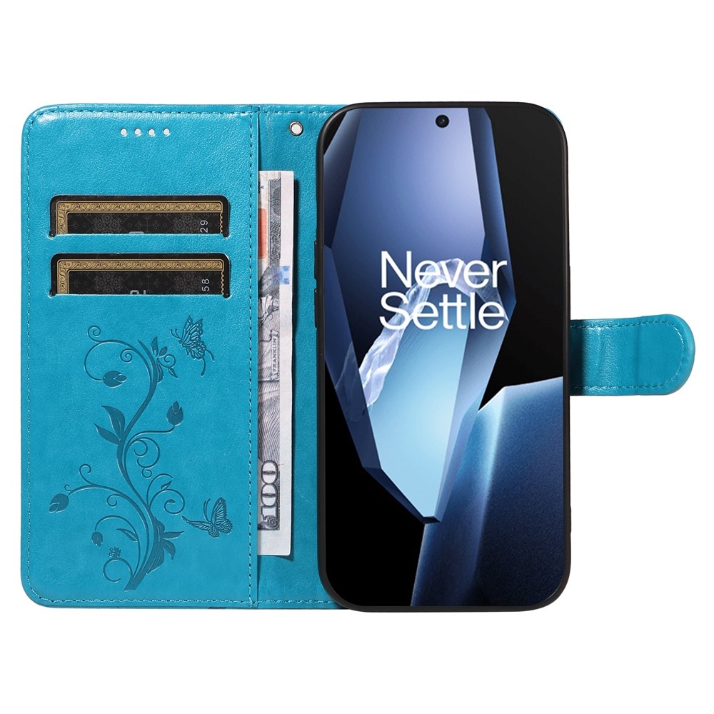 Flowers knižkové puzdro na OnePlus 13R 5G - modré
