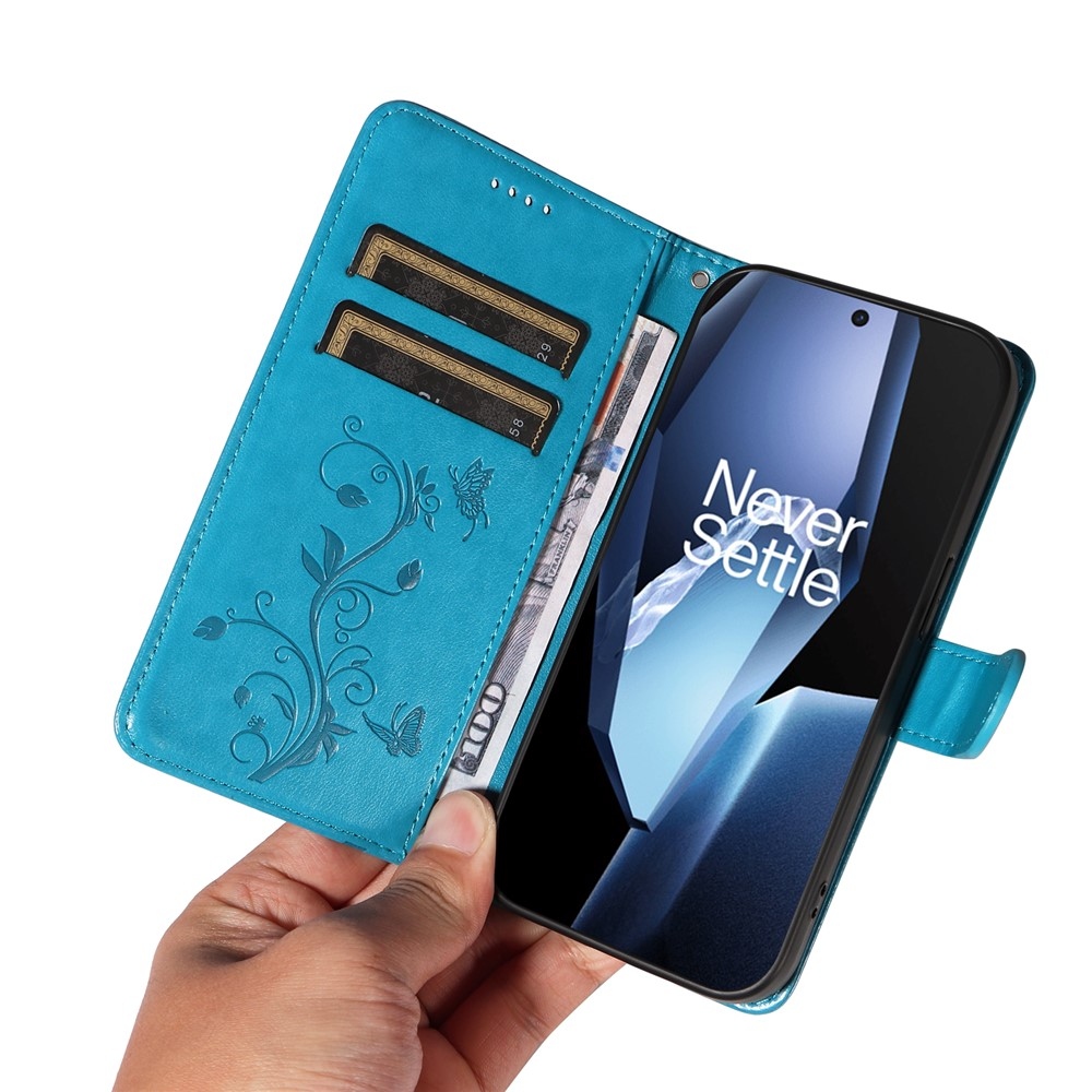 Flowers knižkové puzdro na OnePlus 13R 5G - modré