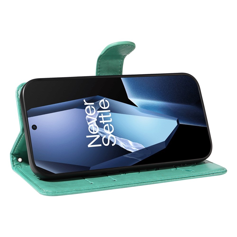 Flowers knižkové puzdro na OnePlus 13R 5G - modrozelené