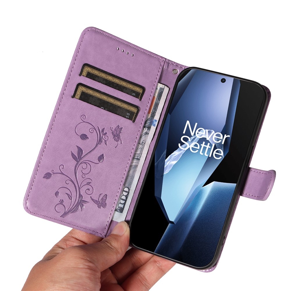 Flowers knižkové puzdro na OnePlus 13R 5G - svetlofialové
