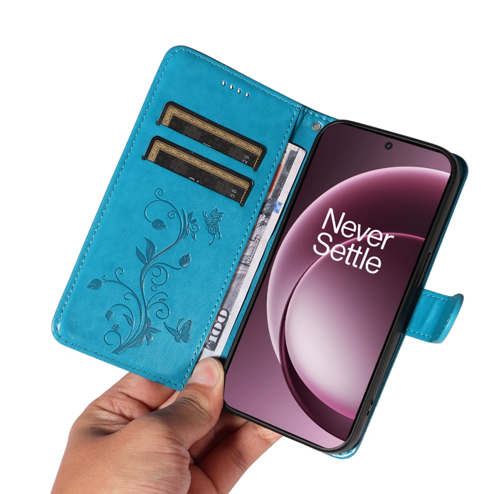 Flowers knižkové puzdro na OnePlus 15 5G - modré