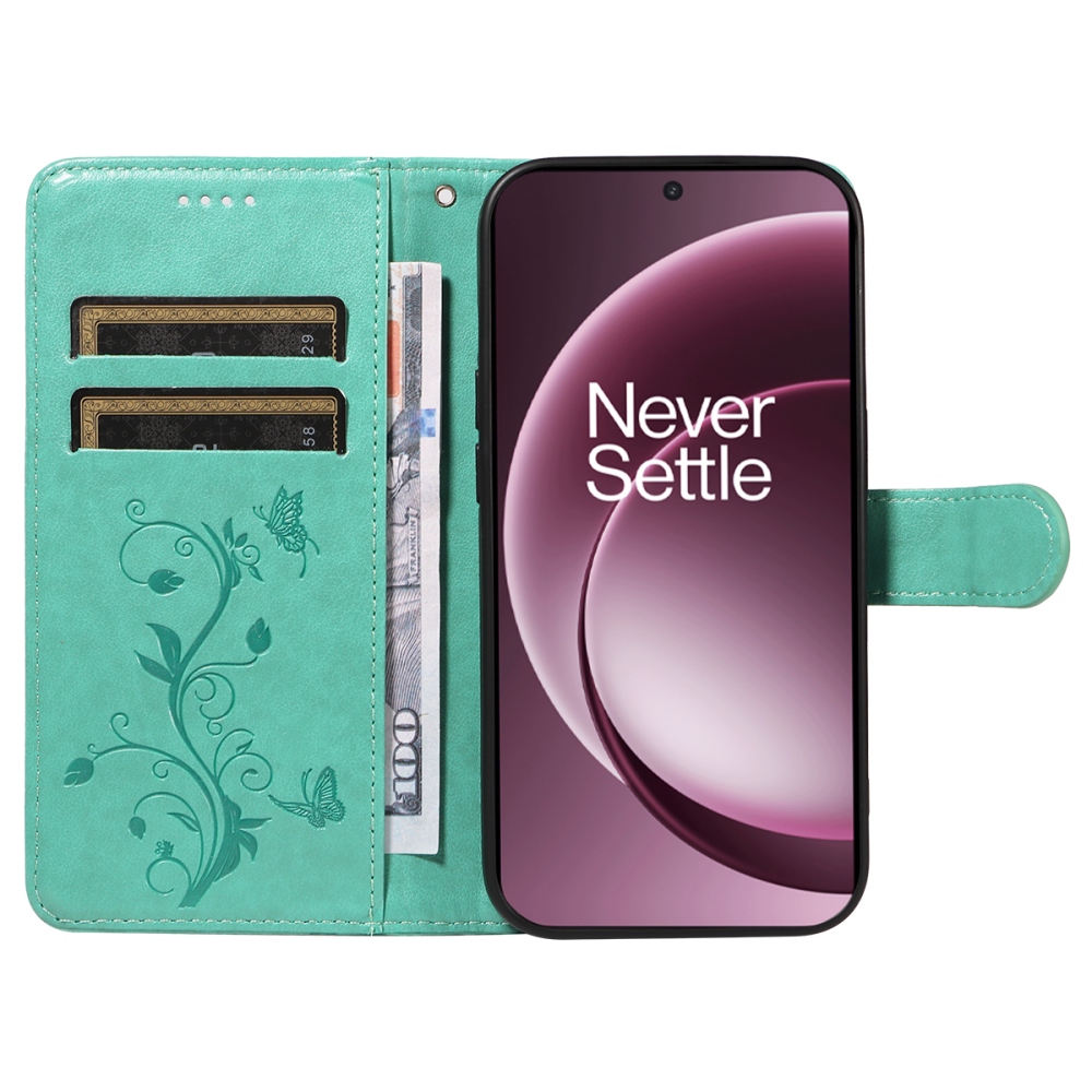 Flowers knižkové puzdro na OnePlus 15 5G - modrozelené