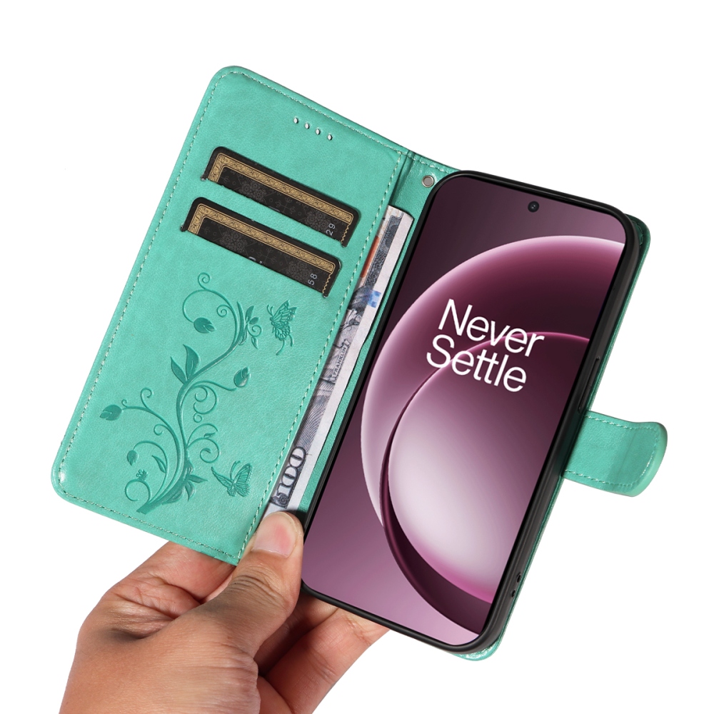 Flowers knižkové puzdro na OnePlus 15 5G - modrozelené