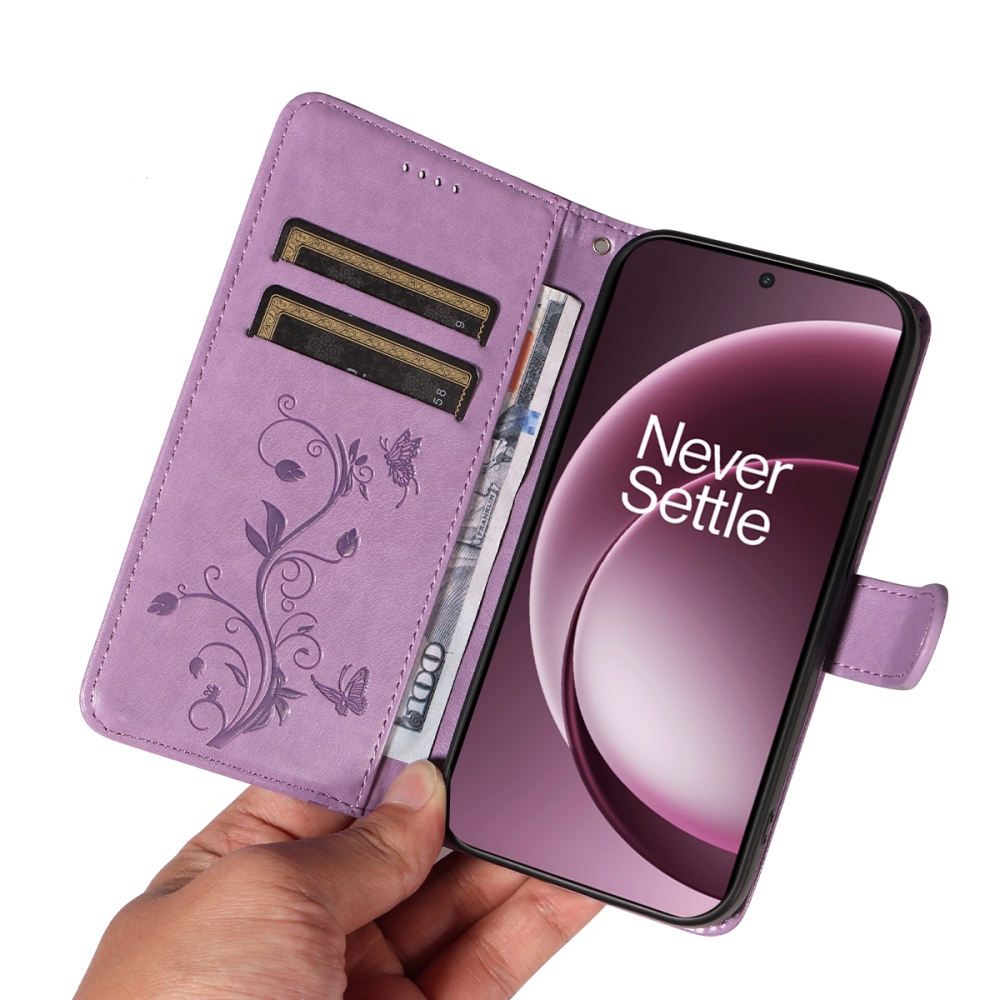 Flowers knižkové puzdro na OnePlus 15 5G - svetlofialové