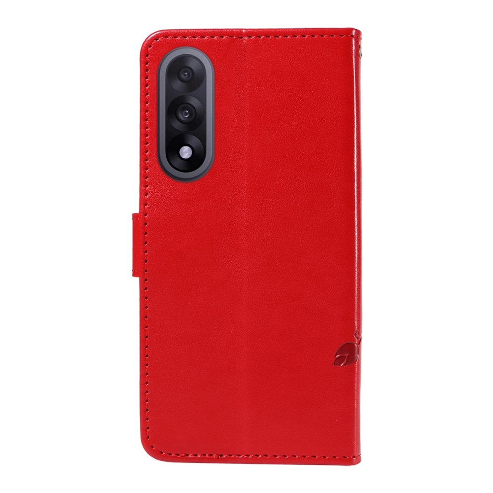 Flowers knižkové puzdro na OnePlus Nord 5 5G - červené