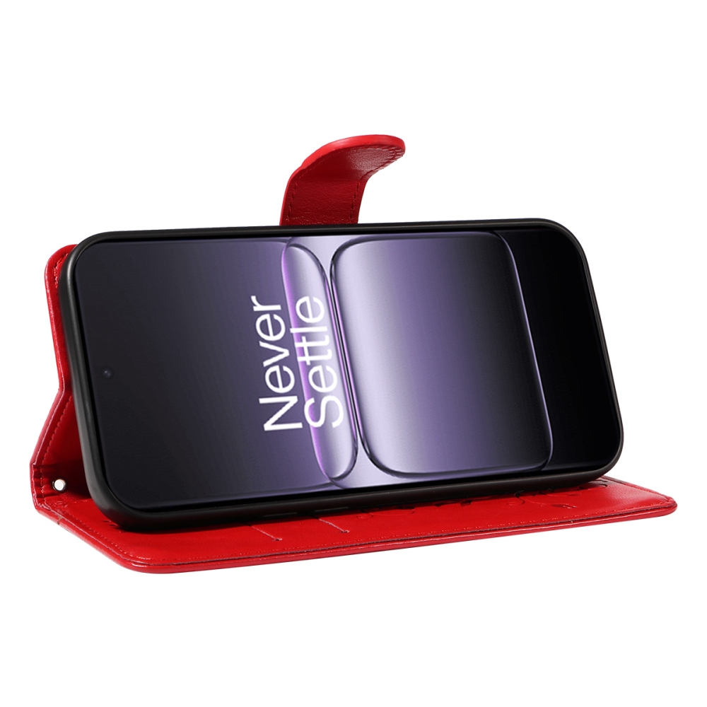 Flowers knižkové puzdro na OnePlus Nord 5 5G - červené