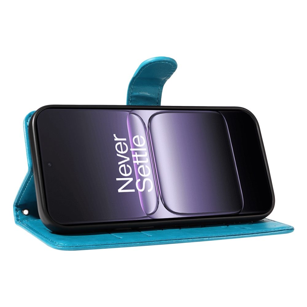 Flowers knižkové púzdro na OnePlus Nord 5 5G - modré