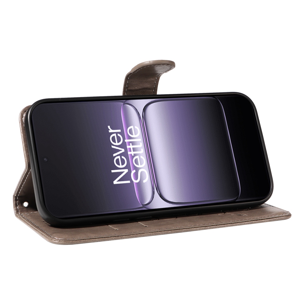 Flowers knižkové puzdro na OnePlus Nord 5 5G - šedé