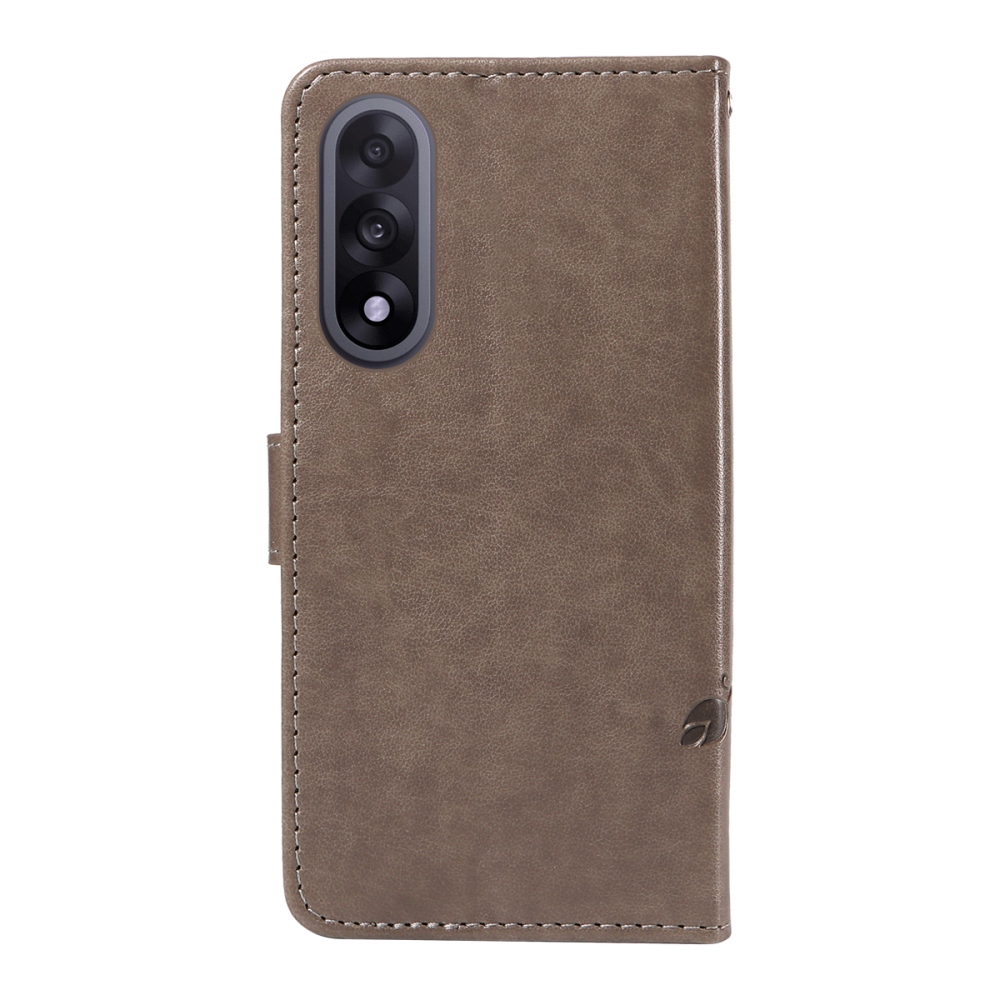 Flowers knižkové puzdro na OnePlus Nord 5 5G - šedé