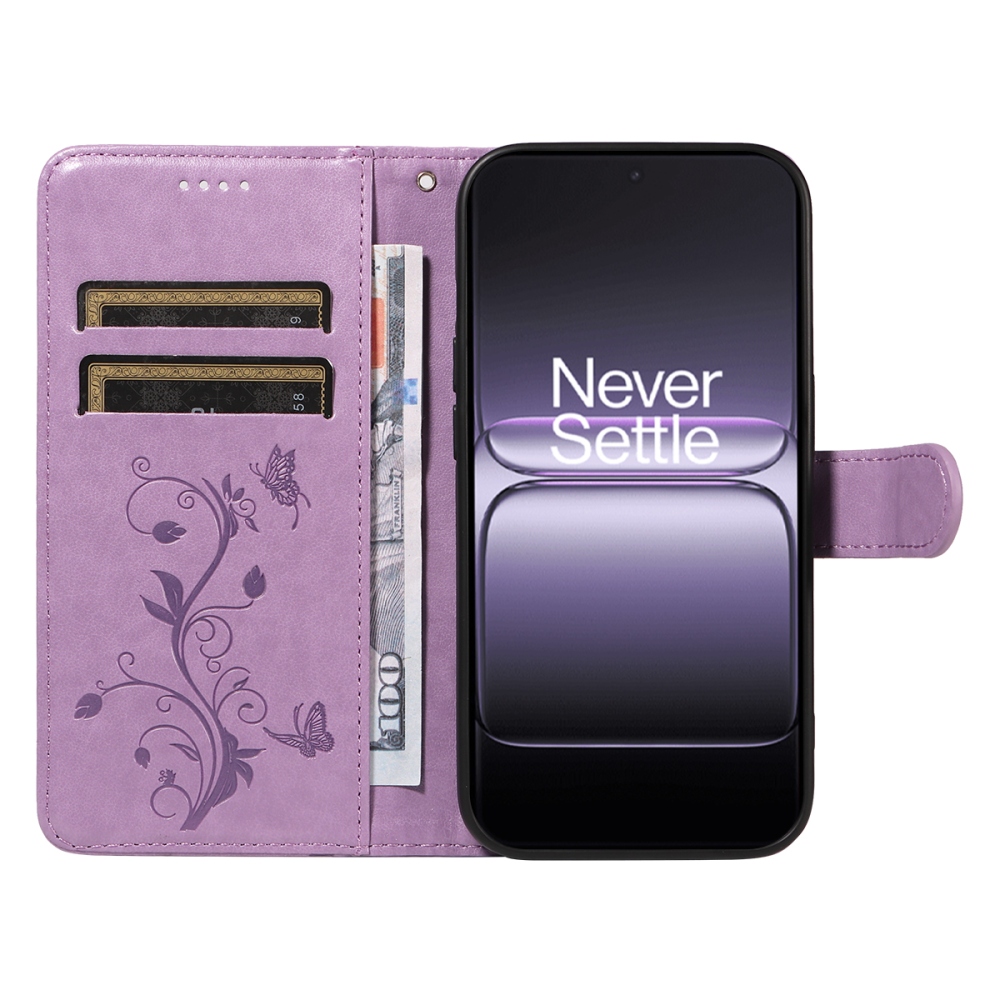 Flowers knižkové puzdro na OnePlus Nord 5 5G - svetlofialové