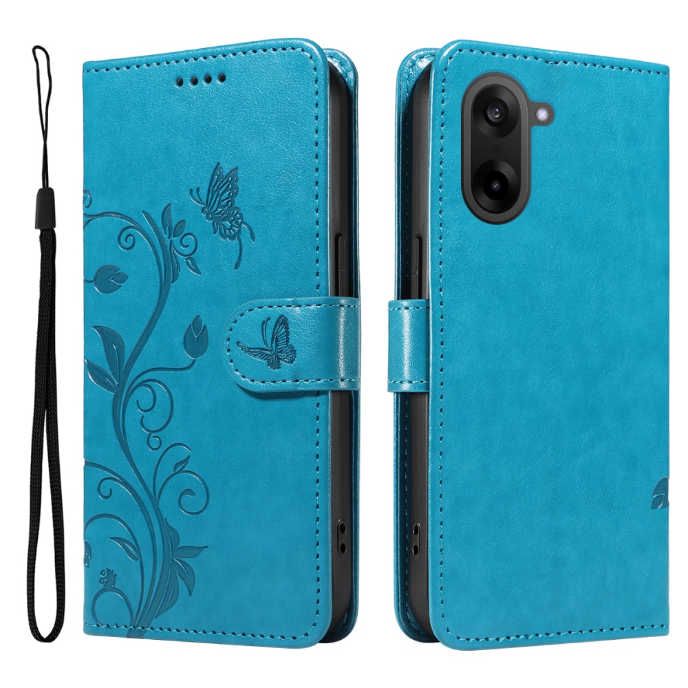 Flowers knižkové púzdro na OnePlus Nord CE5 5G - modré