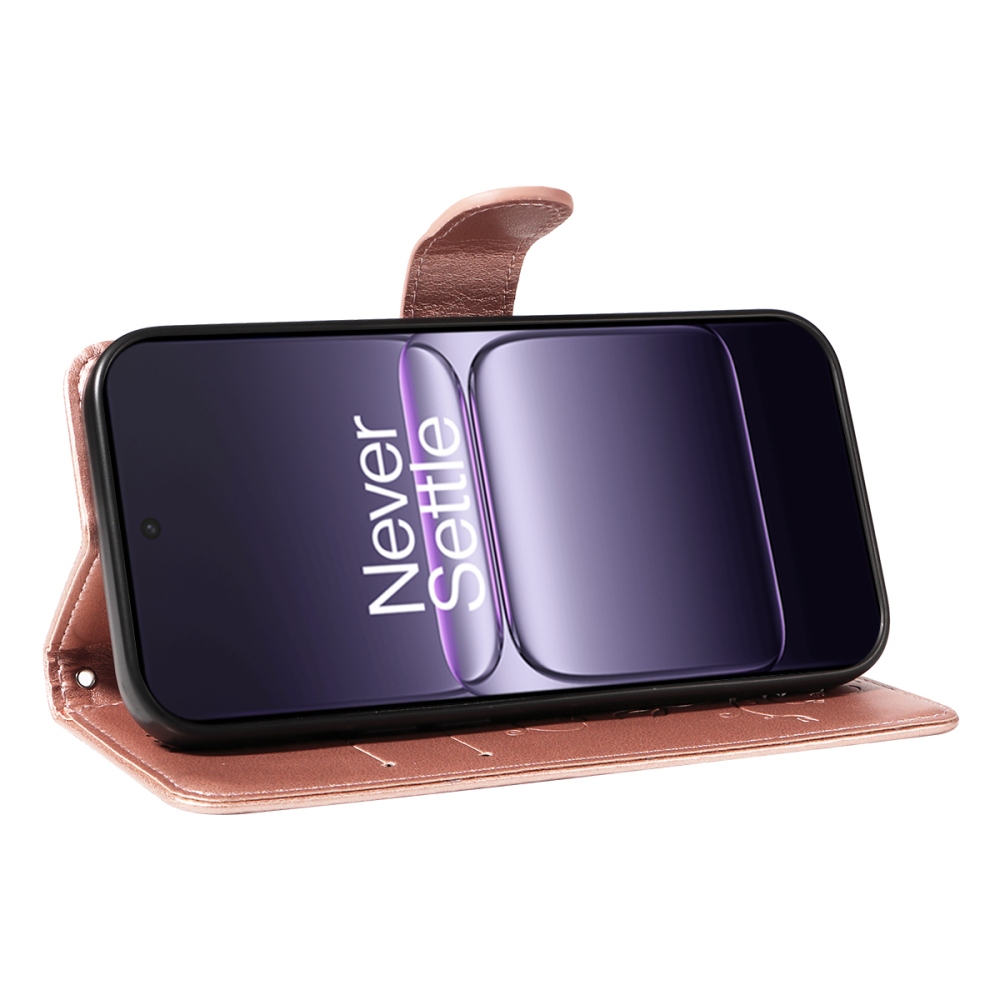 Flowers knižkové púzdro na OnePlus Nord CE5 5G - ružovozlaté