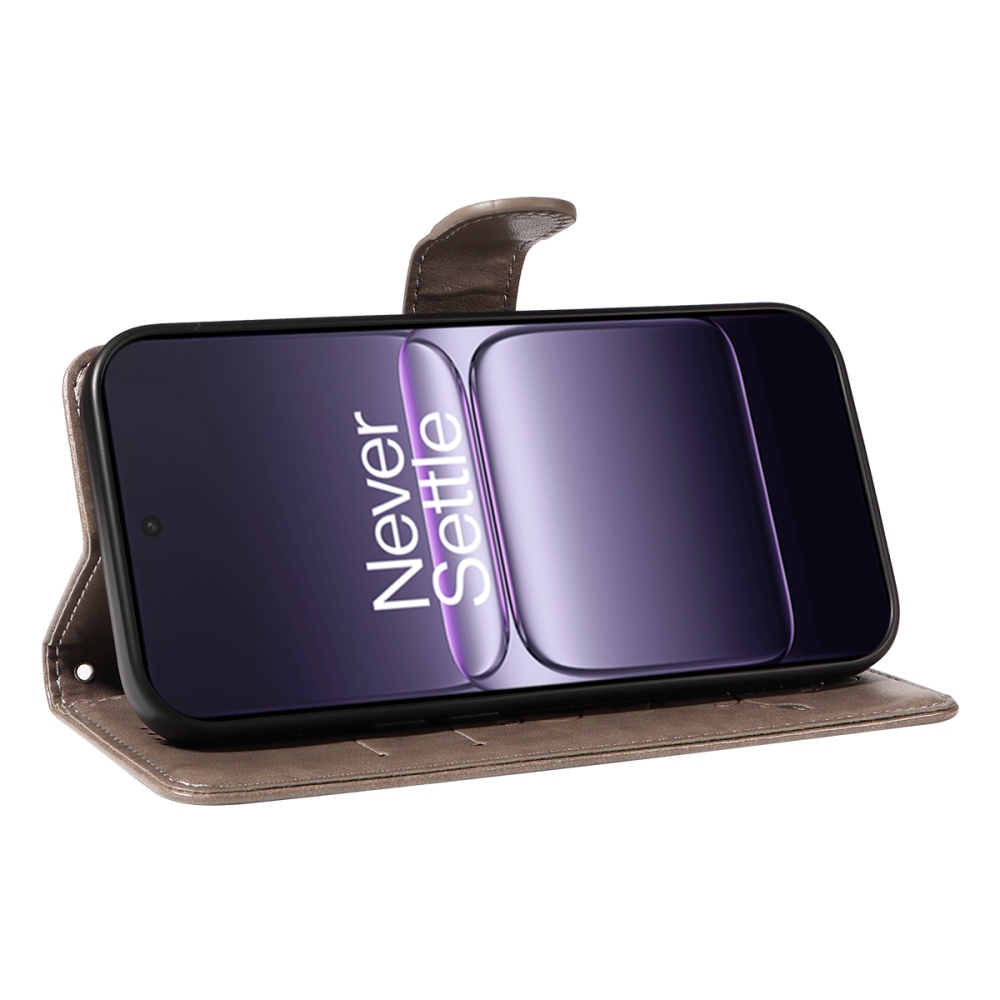 Flowers knižkové púzdro na OnePlus Nord CE5 5G - šedé