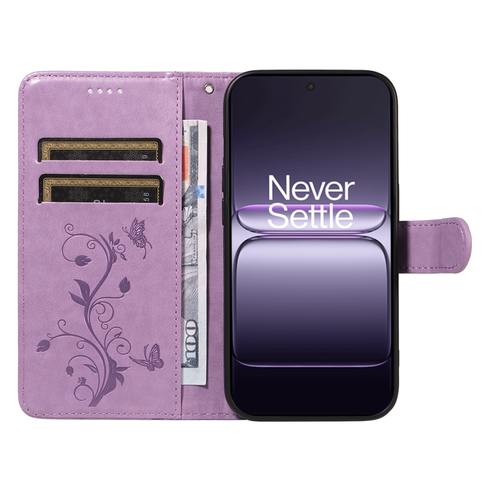 Flowers knižkové puzdro na OnePlus Nord CE5 5G - svetlofialové