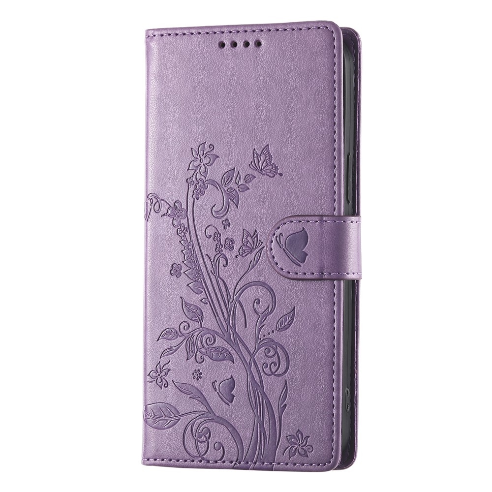 Flowers knižkové puzdro na Oppo Reno 16 FS 5G - fialové