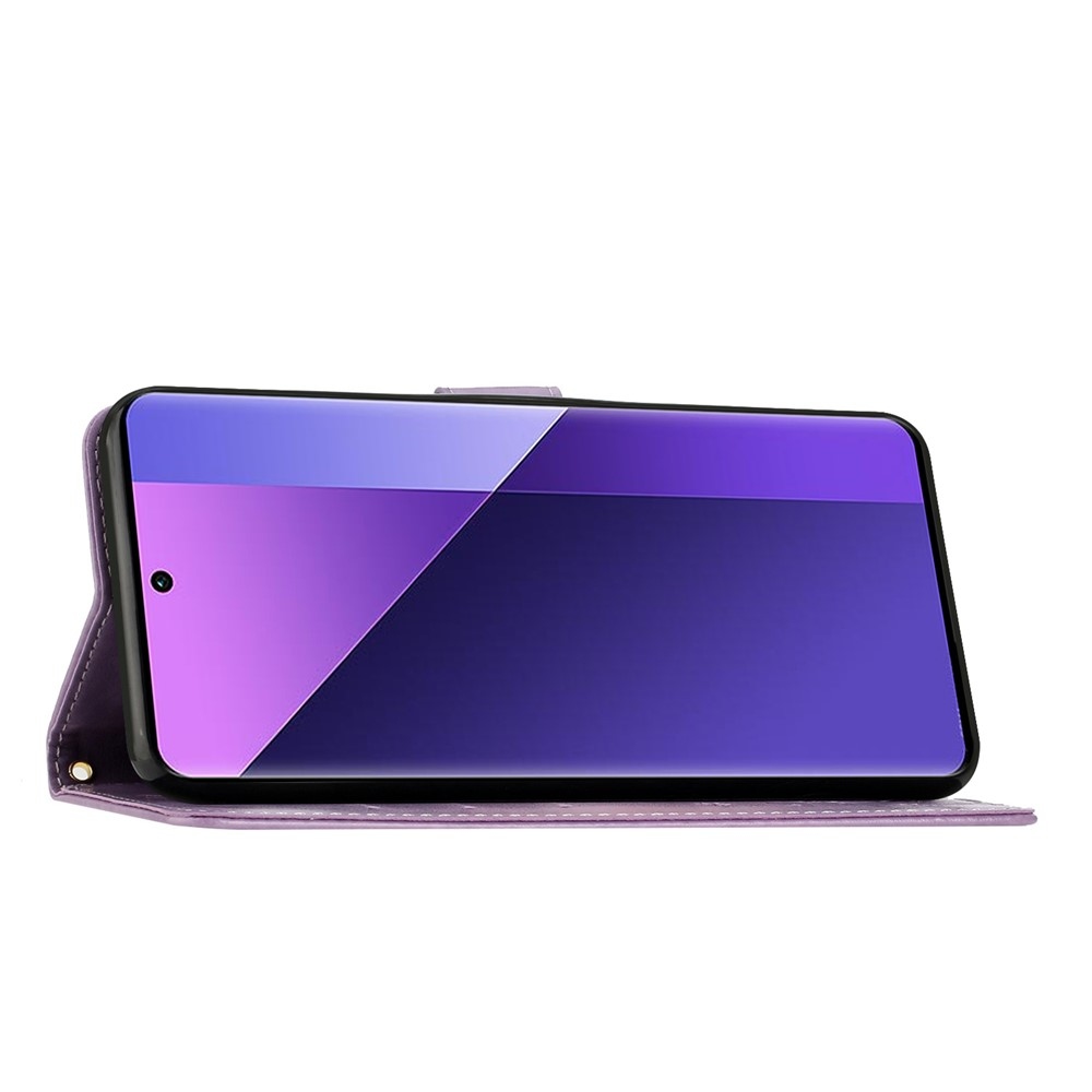 Flowers knižkové puzdro na Oppo Reno 16 Pro 5G - svetlofialové