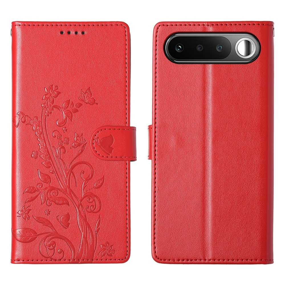 Flowers knižkové puzdro na Realme 16 5G - červené