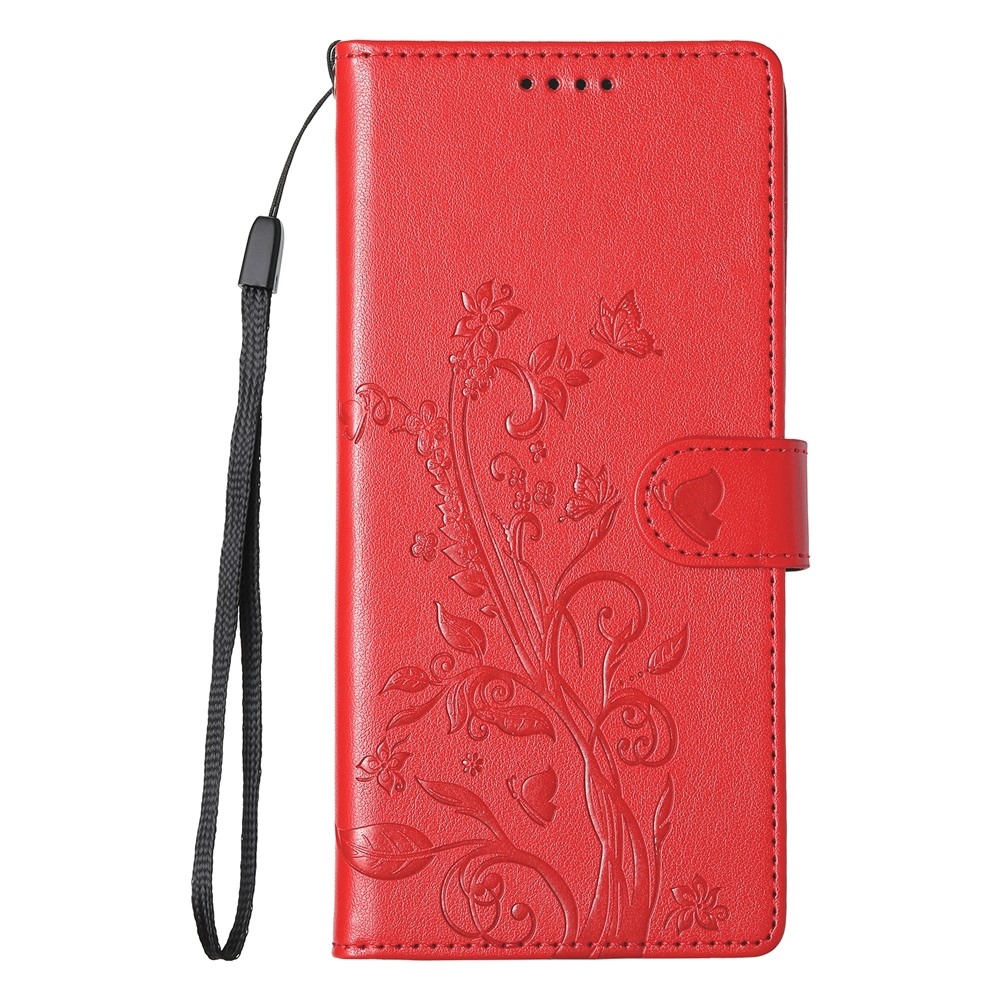 Flowers knižkové puzdro na Realme 16 5G - červené