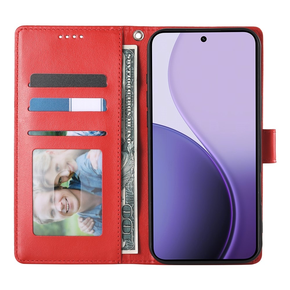 Flowers knižkové puzdro na Realme 16 5G - červené